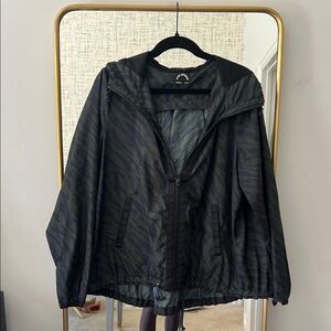 The Upside Black & Dark Green Lightweight Hooded Jacket